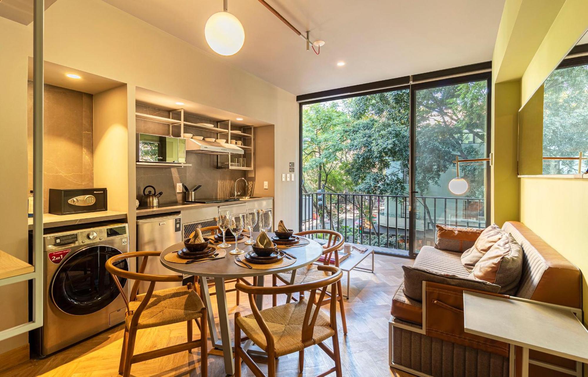 One-Bedroom Apartment with Balcony and City View